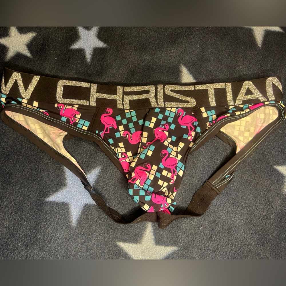 Andrew Christian Brown Flamingo Print Underwear